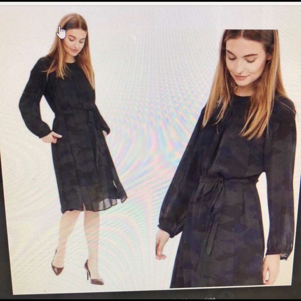 Banana Republic camo print sheer dress